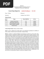 Course Project Report For: Artificial Intelligence EL-3011