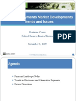 Emerging Payments Market Developments Trends and Issues: Marianne Crowe Federal Reserve Bank of Boston November 5, 2009