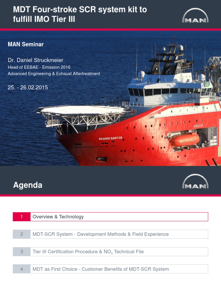 MDT-SCR System for IMO Tier III Compliance | PDF | Diesel Engine ...