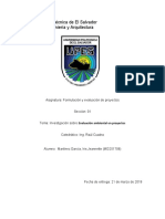 Evaluación ambiental en proyectos