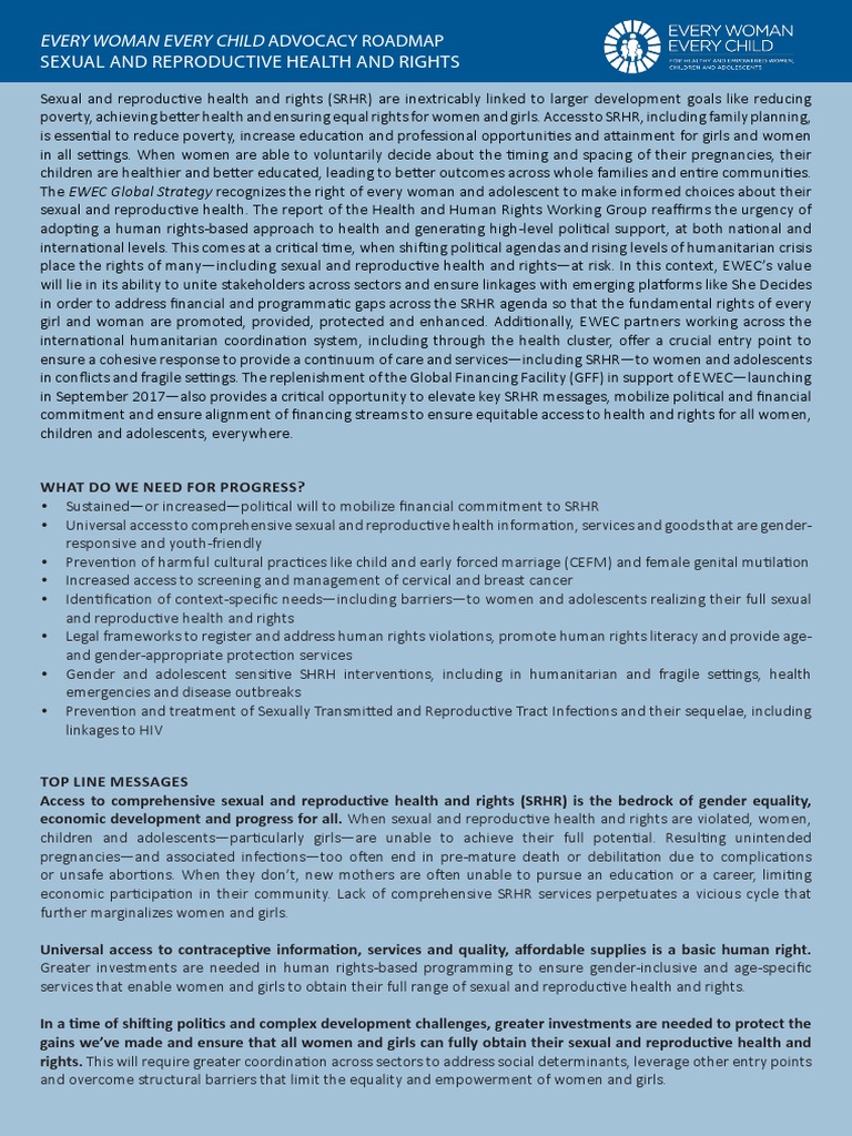 Enhancing Sexual and Reproductive Rights | PDF | Reproductive Health ...