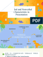 Verbal and Nonverbal Characteristic in Presentation