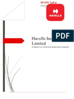 Havells India Limited: A Report On Financial Statement Analysis