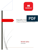 Analysis of Havells 2020 - Writik Saha (20192260)