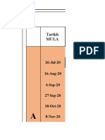 JADUAL TUNGGUSEDIA PASUKAN VOLTAN TINGGI PASIR GUDANG (Mulai 26 Julai 2020 Hingga 6 Febuari 2021)