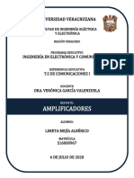 Universidad Veracruzana programa ingeniería electrónica amplificadores