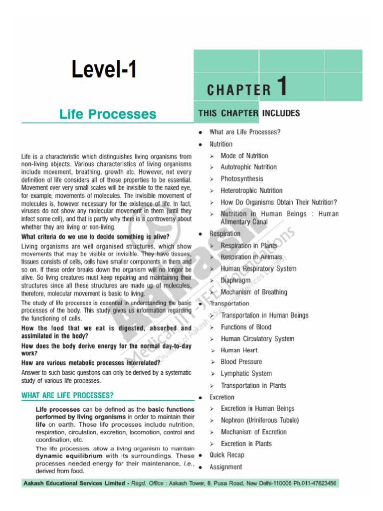 Aakash Biology Module 1&2 Class 10th PDF PDF