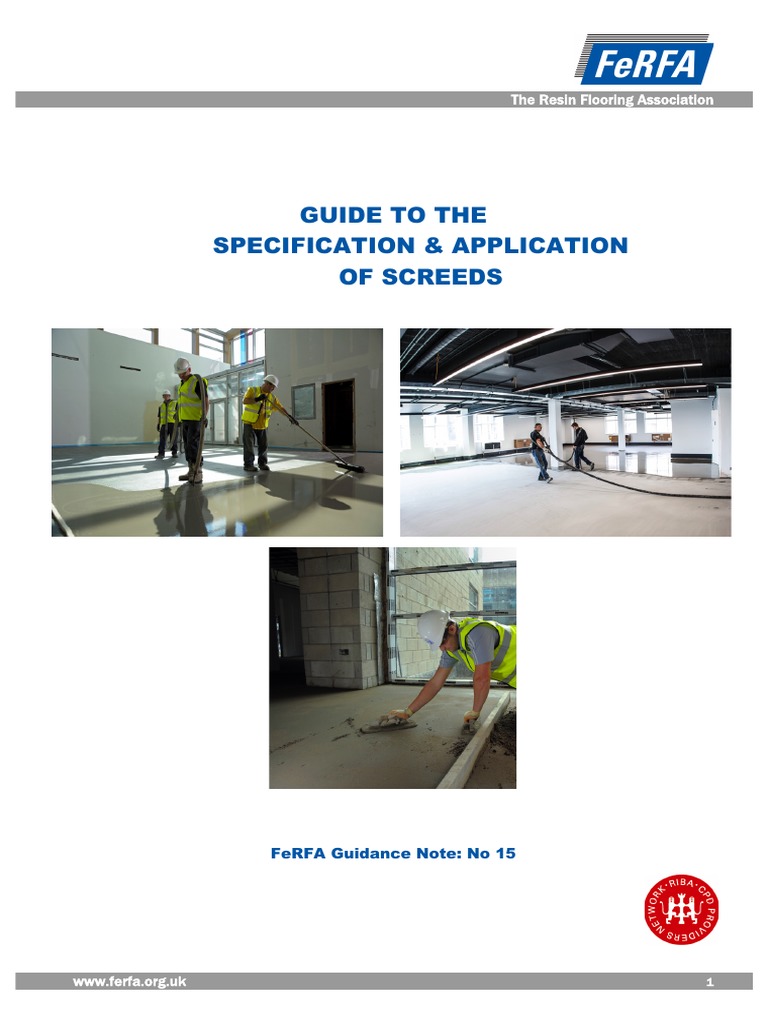 Guide To The Specification & Application of Screeds: The Resin Flooring ...
