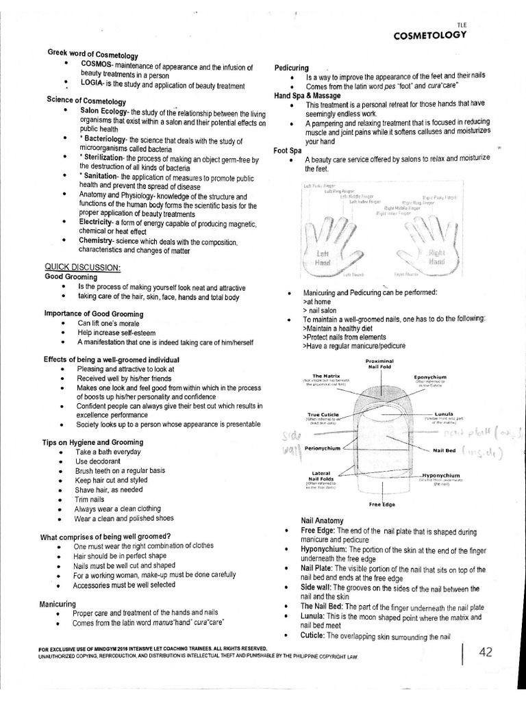 Mind Gym - TLE - COSMETOLOGY | PDF