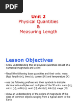 Physical Quantities & Measuring Length: Unit 2