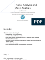 Super Nodal Analysis and Mesh Analysis