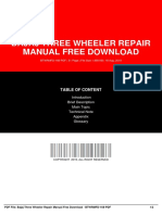 Bajaj Three Wheeler Repair Manual Free Download: Table of Content