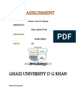 Assignment: Ghazi University D G Khan