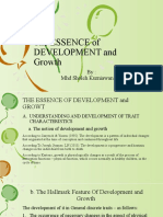The Essence of Development and Growth: By: MHD Sholeh Kurniawan NST