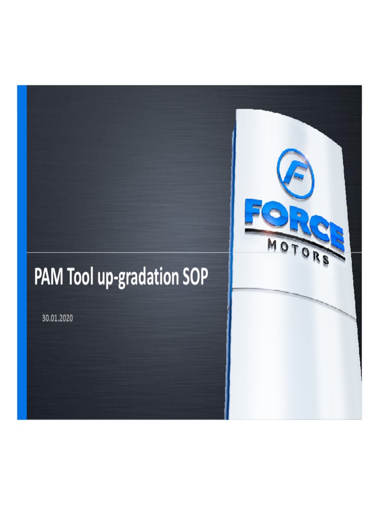 PAM Tool UpGradation SOP PDF PDF Usb Digital Technology
