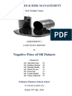 Case study of Negative price of oil futures