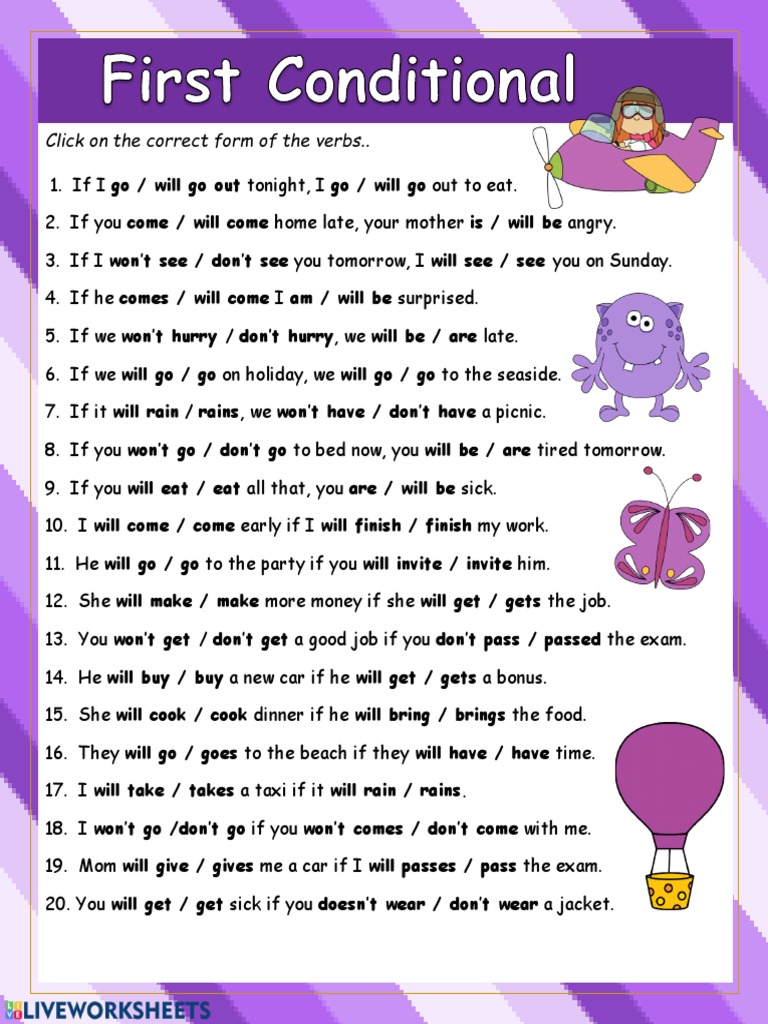 Click On The Correct Form of The Verbs. | PDF