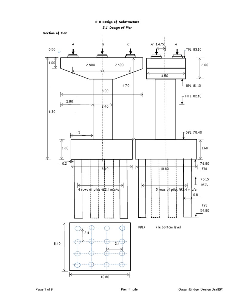 Gagan Pier Pile Draft PDF | PDF | Deep Foundation | Bearing (Mechanical)