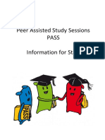 Peer Assisted Study Sessions Pass Information For Staff