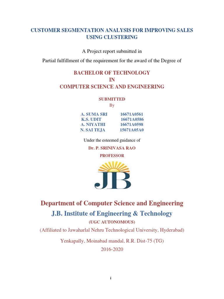 Customer Segmentation Analysis Report | PDF | Cluster Analysis | Market ...