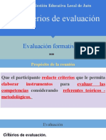 Criterios de Evaluación