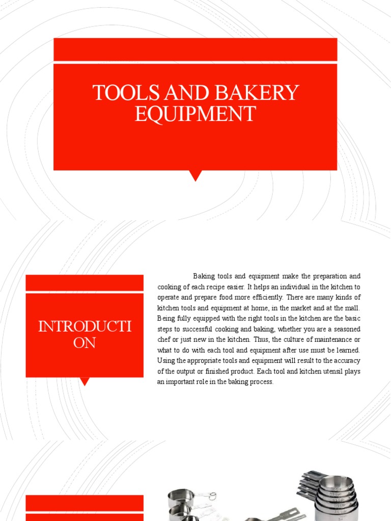 Essential Bakery Tools and Equipment | PDF | Sheet Pan | Baking
