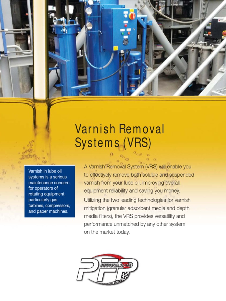 Varnish Removal System PDF Filtration Varnish