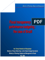 Fiscal Transparency and Performance Budgeting: The Case of Brazil