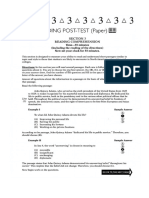 Reading Post-Test TOEFL