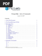 Postgresql - List of Commands: August 20, 2019