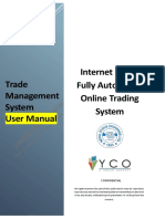 Internet Based Fully Automated Online Trading System Trade Management System User Manual