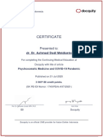 Certificate: Dr. Dr. Achmad Dodi Meidianto