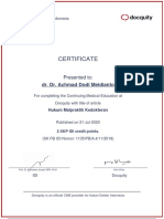Certificate: Dr. Dr. Achmad Dodi Meidianto