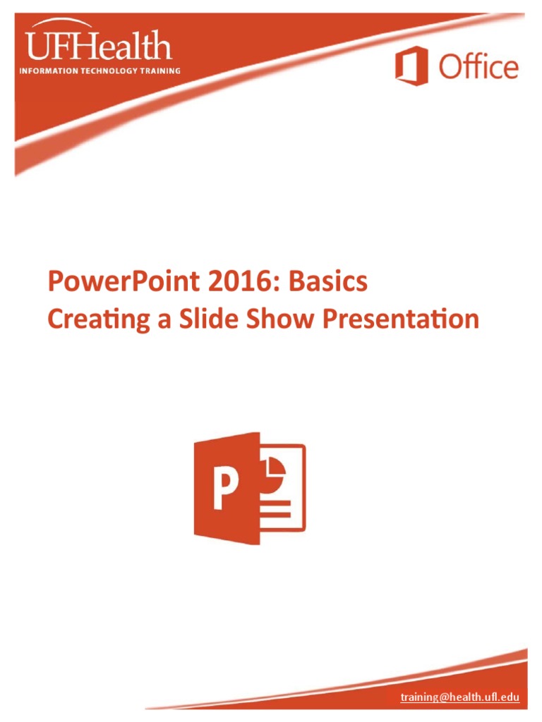 PowerPoint 2016 Basics Workshop Guide | PDF | Page Layout | Microsoft ...