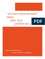 Nts Past Paper For Mcat Sindh 2005-2019 Chapter No.1: Engr. Kamran Ali Soomro