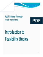 Introduction To Feasibility Studies: Najah National University
