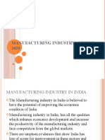 Manufacturing Industry: Vision 2020