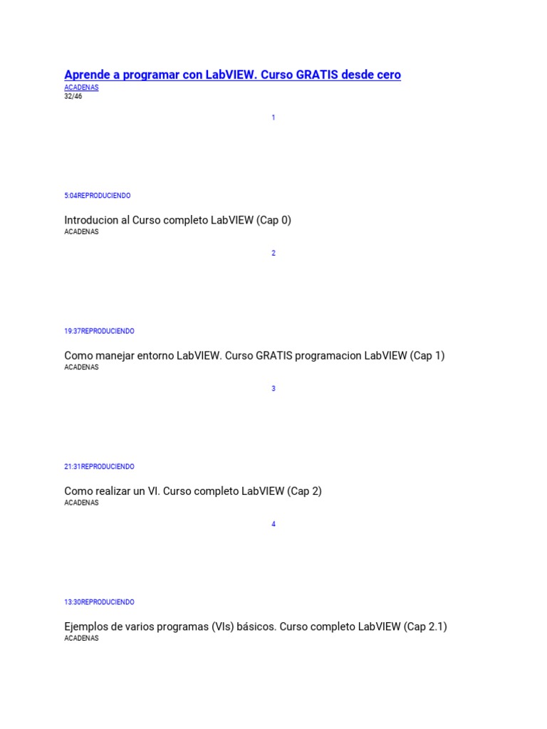 Curso Gratis de Programación LabVIEW | PDF | Tecnología digital ...