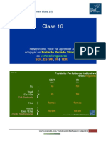 Resumo da Aula 16 sobre conjugação de verbos no pretérito perfeito