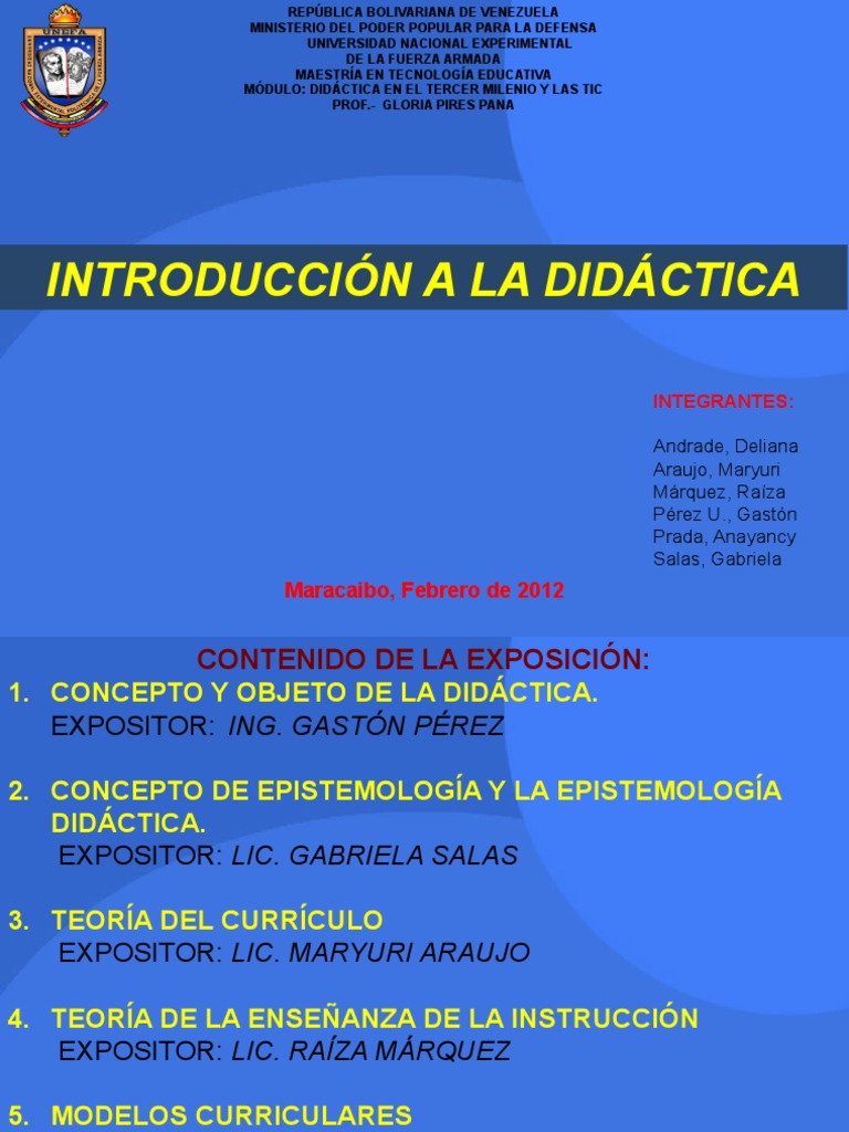 Significado y Evolución de la Didáctica | PDF | Plan de estudios ...