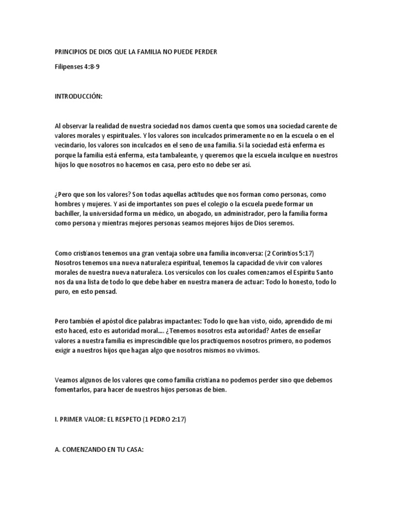 Valores Cristianos en la Familia | PDF | Amor | Moralidad