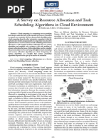 A Survey On Resource Allocation and Task Scheduling Algorithms in Cloud Environment