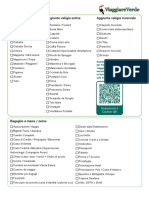 Lista Cosa Mettere in Valigia ViaggiareVerde PDF