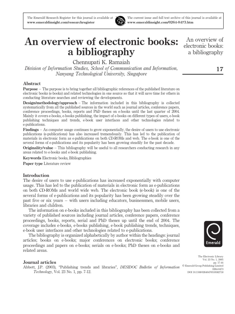 Overview of Electronic Books PDF E Books Books