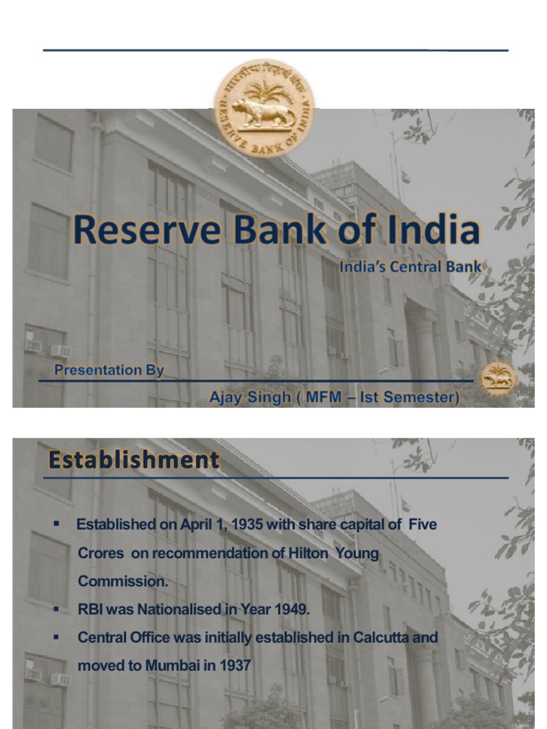 RBI PPT Reserve Bank Of India Banks