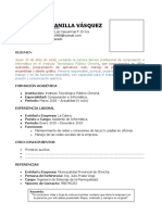 Modelo de Curriculum Vitae (Lleno Ejemplo)