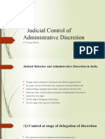 Judicial Control of Administrative Discretion: How Courts Oversee Administrative Agencies' Exercise of Power