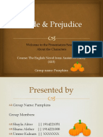 Pride & Prejudice: Welcome To The Presentation Session About The Characters