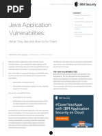 Java Application Vulnerabilities:: What They Are and How To Fix Them