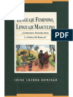 Lozano Domingo - Lenguaje Femenino, Lenguaje Masculino ¿Condiciona Nuestro Sexo La Forma de Hablar PDF